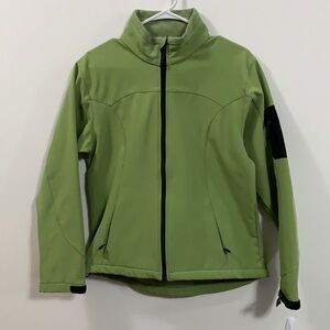 Black Diamond Athletic Jacket Size Medium in bright green, very good condition